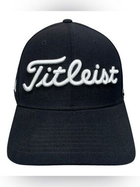 Titleist Pro V1 Golf Hat Black Snapback Cap FootJoy Adjustable